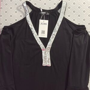 👛NWT 👛WOMEN YOINS COLD SHOULDER TOP SIZE MEDIUM 🛍